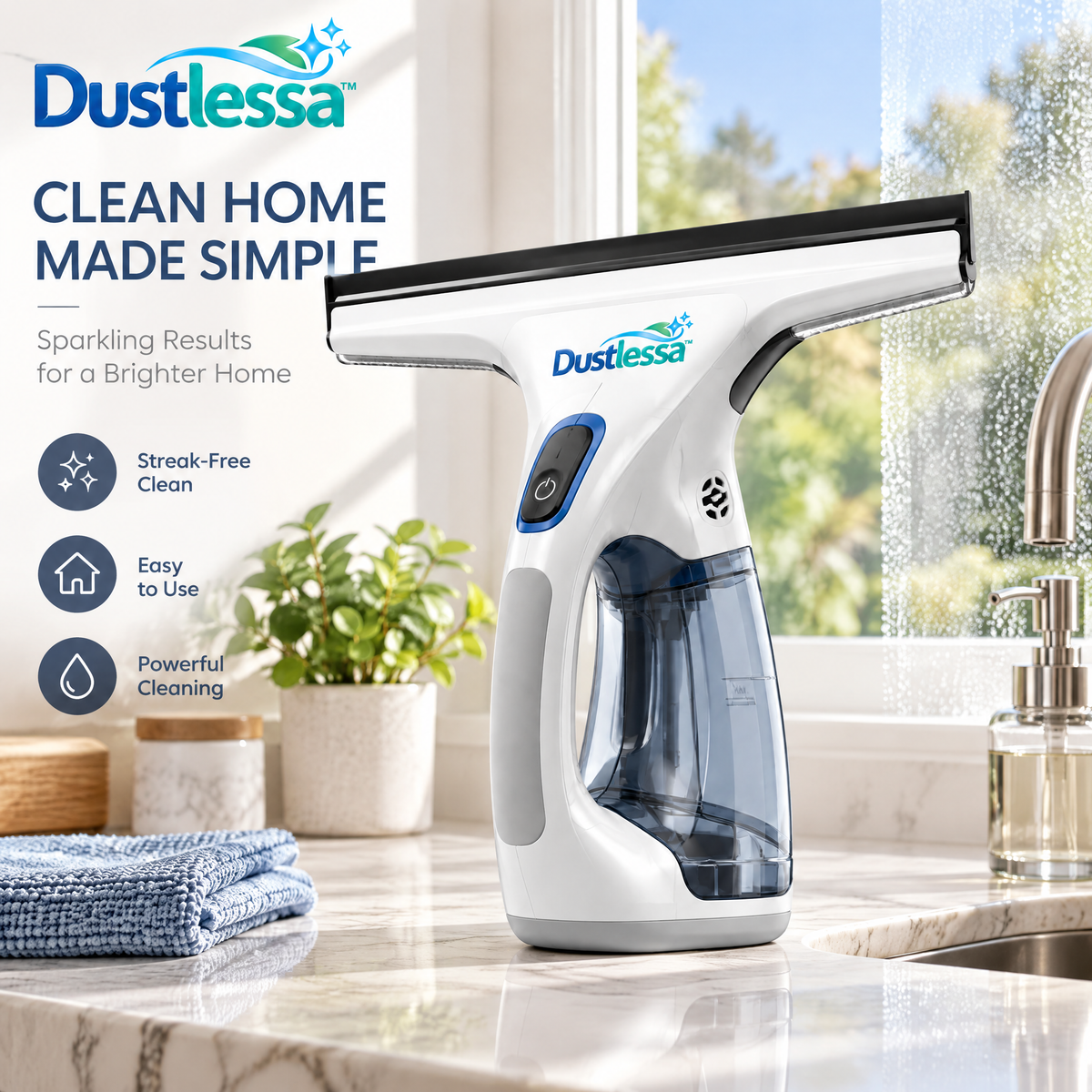 Dustlessa™ Cordless Glass Cleaning Vacuum