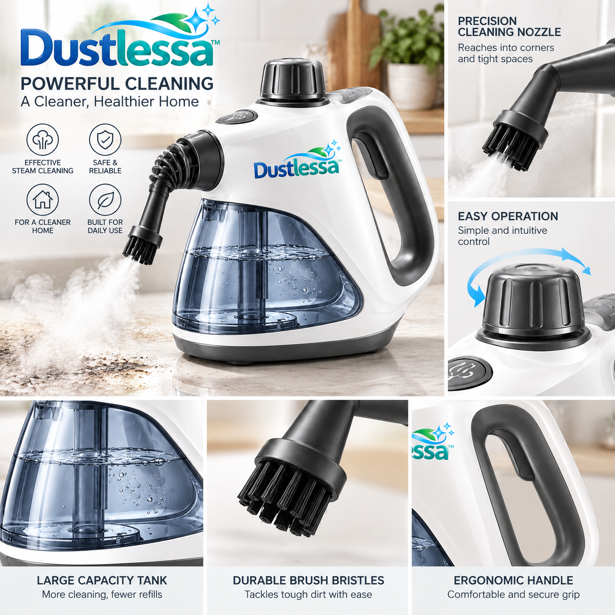 Dustlessa™ Portable Steam Cleaner