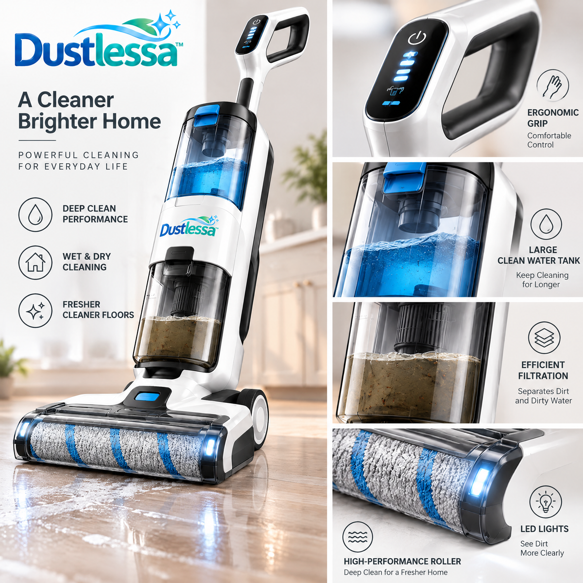 Dustlessa™ Cordless Hard Floor Washer